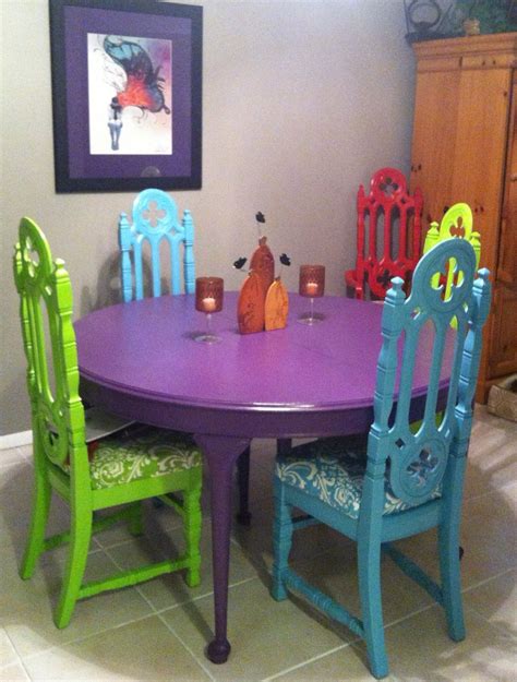 Funky painted furniture, Refurbished furniture, Colorful furniture