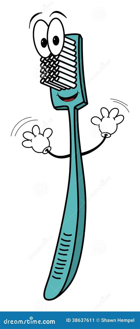 Happy Cartoon Toothbrush Character Stock Image - Image: 38637611