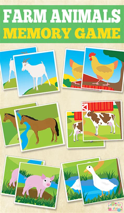 Free Farm Animals Memory Game - Thrifty Homeschoolers