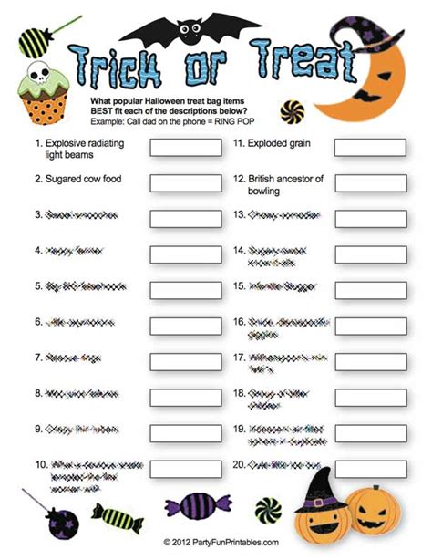 Trick or Treat Game! A Deliciously Fun Halloween Trivia