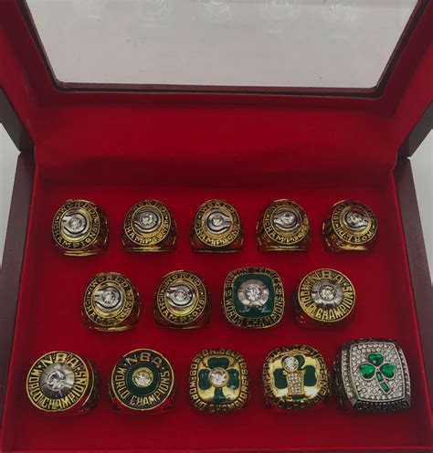 Boston Celtics Championship 14 Rings Set - Punk Dark