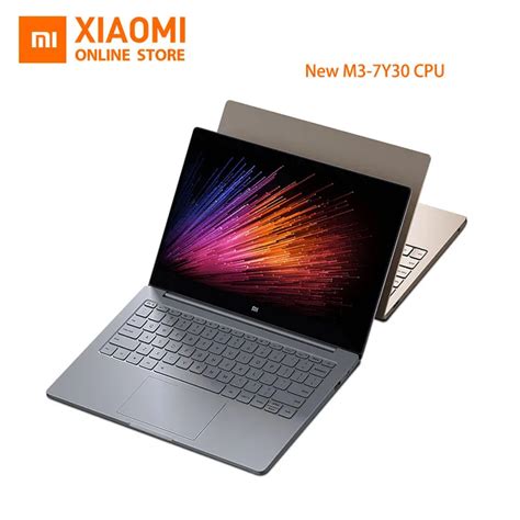 New Xiaomi Mi Laptop Notebook Air English Windows 10 Intel Core M3 7Y30 CPU 4GB DDR3 RAM Intel ...