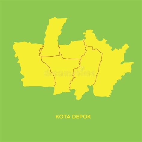 Map of Kota Depok. Vector Illustration Decorative Design Stock Vector - Illustration of kota ...