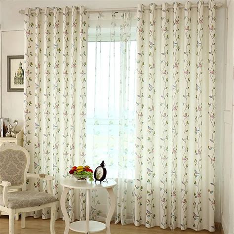 Country Rustic Living Room Curtains / Vintage Birds Print Country ...