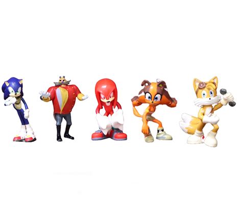 Buy Sonic Plush 5pcs/lot 4-6cm Anime Sonic Figures Toy Pvc Sonic Shadow Tails Amy Rose Stick ...