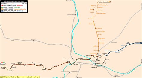 Charleroi Real Distance Metro Map