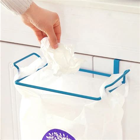 Over Cabinet Plastic Bag Holder Garbage Bag Storage Organizer for ...