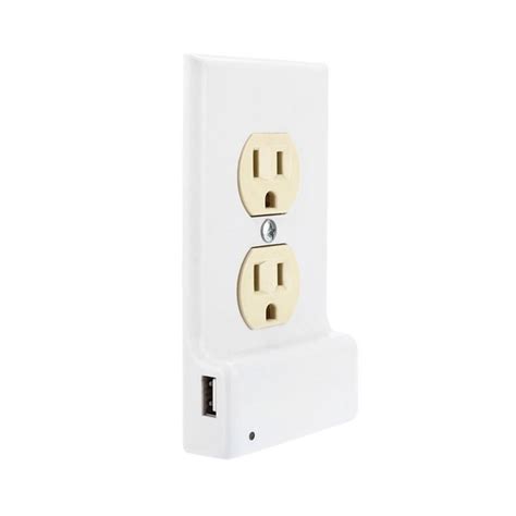 2-Pack Outlet Cover with USB Port and Built-In LED Light - BelleChic