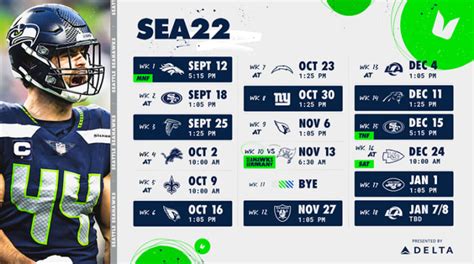 Seattle Seahawks Schedule 2022 - Athlon Sports