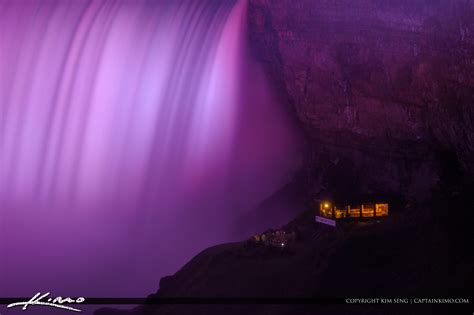 Purple Lightshow Niagara Falls Light Show Nighttime Canada | HDR ...