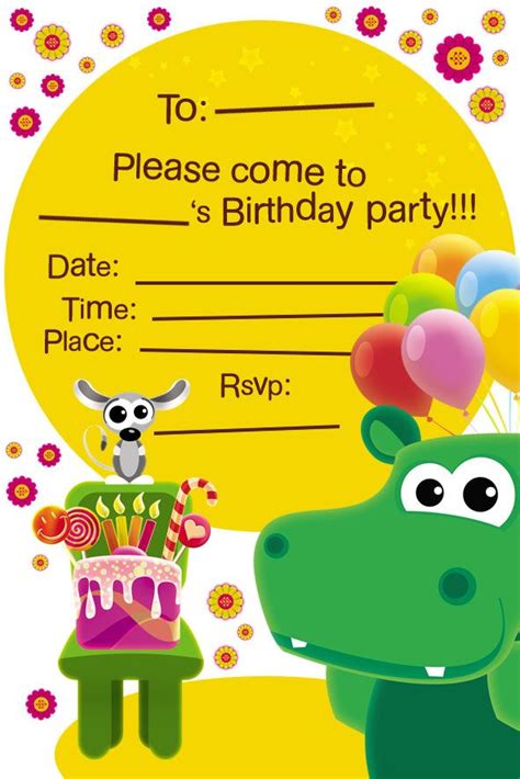 Babytv invitation card - free | Birthday party, 1st birthday parties ...