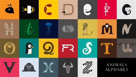 Designer Creates Clever Alphabetical Logos Based On Animal Names And Shapes