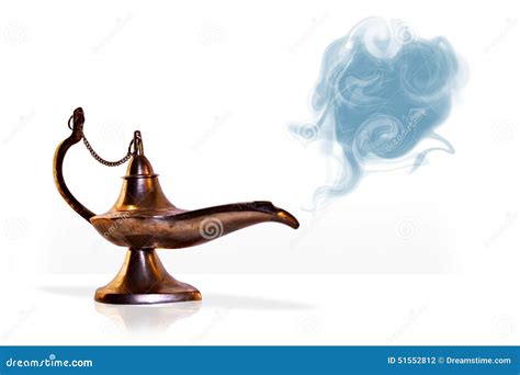 Magical Aladdin Genie Lamp With Smoke Stock Photo - Image: 51552812