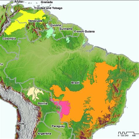 Map of biodiversity and carbon values for the Llanos region based on EU ...