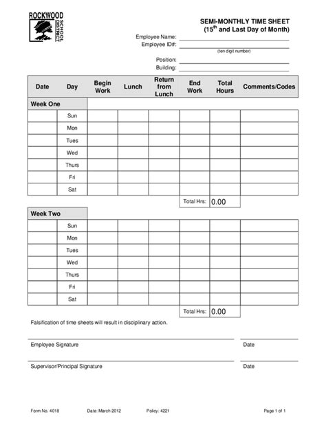 Timesheet Template - 21 Free Templates in PDF, Word, Excel Download