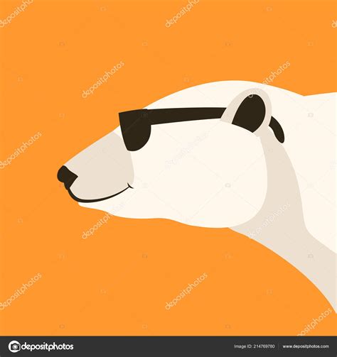 Polar bear head vector illustration flat style profile Stock Vector ...