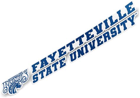 Fayetteville State University FSU Broncos NCAA Name Logo Vinyl Decal ...