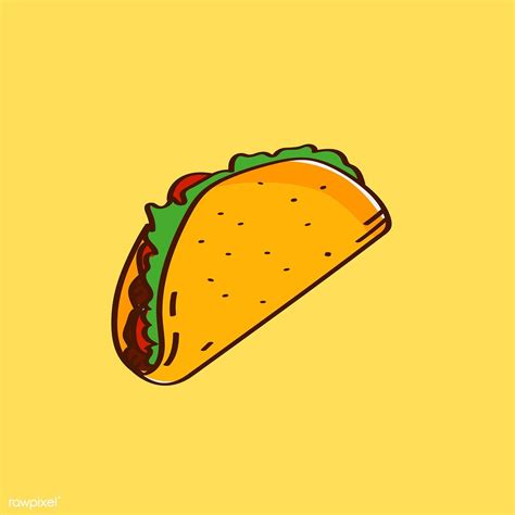 Hand drawn traditional taco Mexican food vector | free image by rawpixel.com / nap | Taco ...