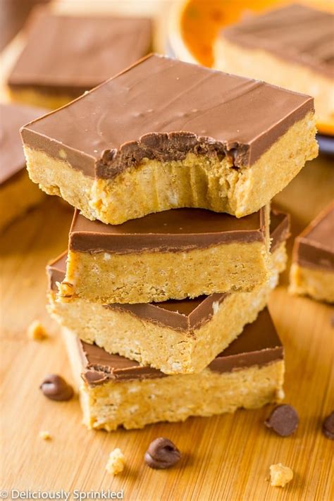 No-Bake Chocolate Peanut Butter Bars – Deliciously Sprinkled