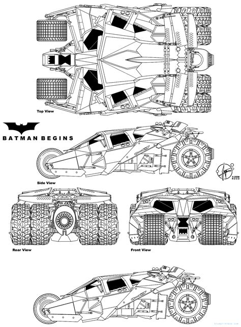 batmobile blueprint | Batmobile, Batman car, Batman batmobile