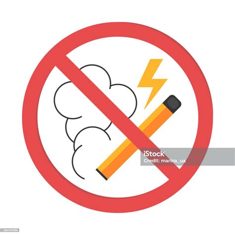 No Vaping Icon Vector Sign Of Burning Cigar Stock Illustration - Download Image Now - Addiction ...