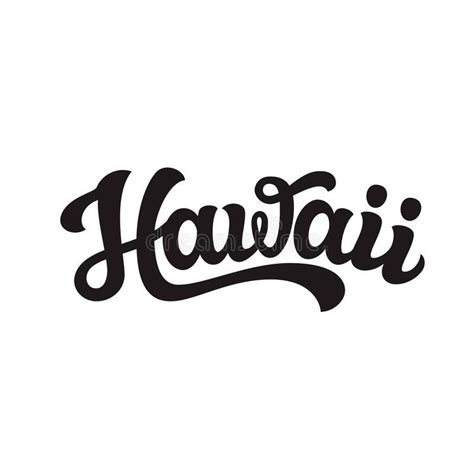 Hawaii. Hand drawn lettering text vector illustration | Hawaii logo ...