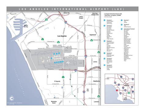 Los Angeles International Airport Area Map - LAX • mappery