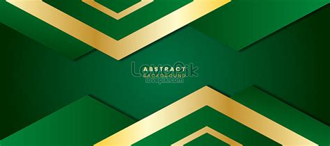 Abstract Green Gold Geometric Background Vector Illustration Template Download Free | Banner ...