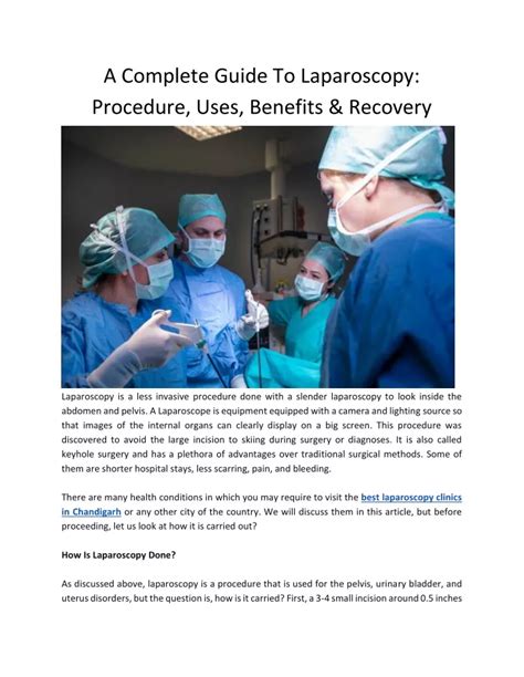 PPT - A Complete Guide To Laparoscopy_ Procedure, Uses, Benefits & Recovery-converted PowerPoint ...