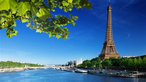 Paris, Eiffel Tower, River, Boat Wallpapers HD / Desktop and Mobile ...