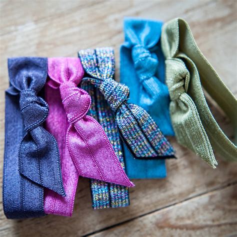 ribbon glitter hair ties by red ruby rouge | notonthehighstreet.com