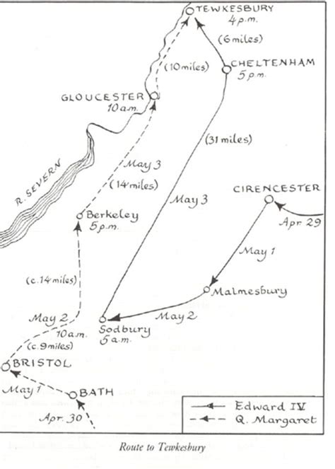 Maps: Battle of Tewkesbury - The Wars of the Roses