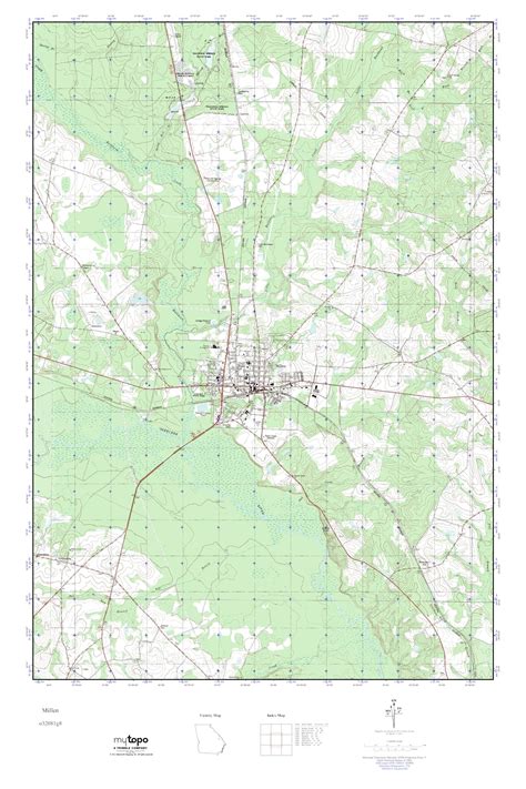 MyTopo Millen, Georgia USGS Quad Topo Map