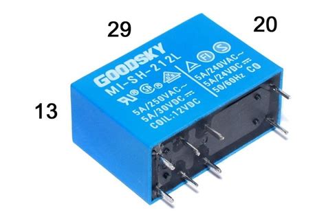 PCB RELAY DPDT 5A 24VDC - PARTCO