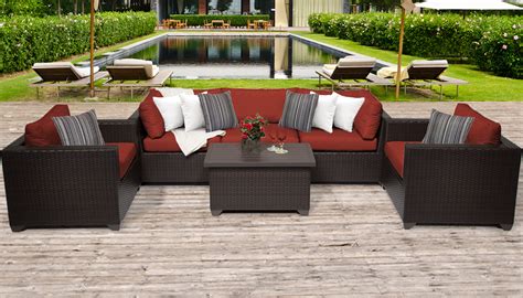 Belle 6 Piece Outdoor Wicker Patio Furniture Set 06b