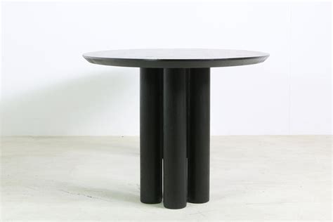Modern Dining Room Oval Table Solid Oak Nathan Lindberg Pedestal Black Edition B at 1stDibs