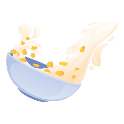 Wheat cereal bowl icon, cartoon style 14224230 Vector Art at Vecteezy