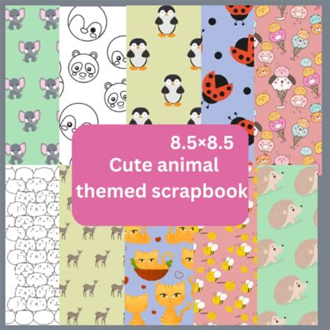 cute animal scrapbook paper| animal themed scrapbook paper | in size 8. ...