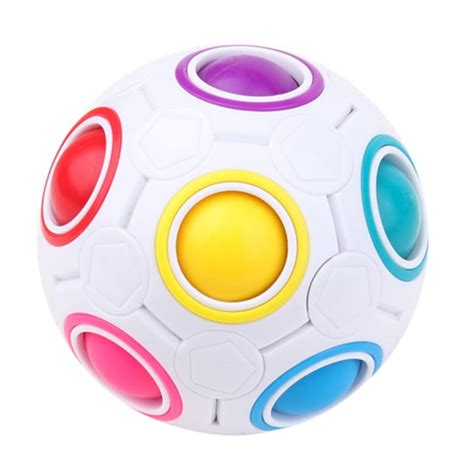 E-Trad Rainbow Ball Stress Reliever Toys Children Puzzle Toy Football Educational Learning ...