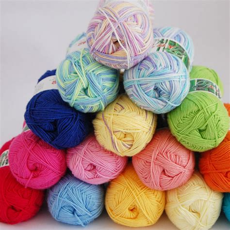 New 50g/ball Soft Bamboo Crochet Cotton Knitted Yarn For Hand Knitting ...