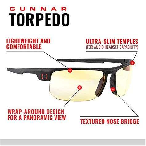 Gunnar Blue Light Blocking Gaming Glasses - Torpedo