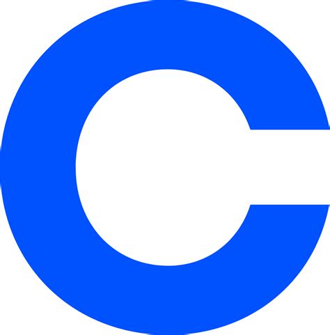 Coinbase logo in transparent PNG and vectorized SVG formats
