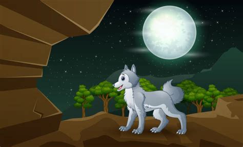 Wolf Cave Art stock vectors - iStock