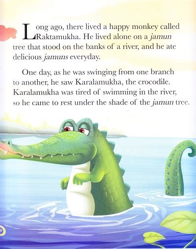 The Monkey and the Crocodile : Panchatantra Stories | OM BOOKS INTERNATIONAL | Pragationline.com