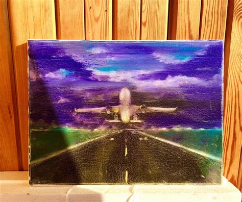 Airplane painting oil painting on canvas original airplane | Etsy