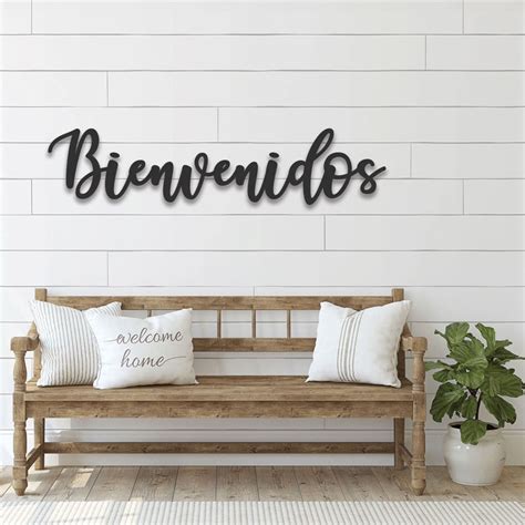 Bienvenidos Sign / Welcome Metal Word / Housewarming Gift / | Etsy