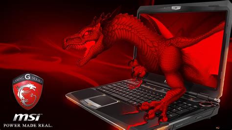 MSI - Gaming Laptop Red and Black HD wallpaper download