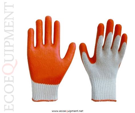 COTTON GLOVES WITH ORANGE RUBBER PALM – Ecoequipment PPE Philippines