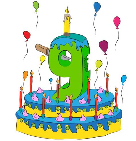 Best Cartoon 9th Birthday Illustrations, Royalty-Free Vector Graphics & Clip Art - iStock