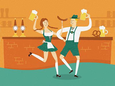 Oktoberfest Illustration by Luke Etheridge for Spiceworks on Dribbble